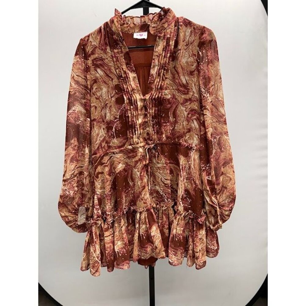 Buddy Love Grace Maple Sugar Long Sleeve Mini Dress